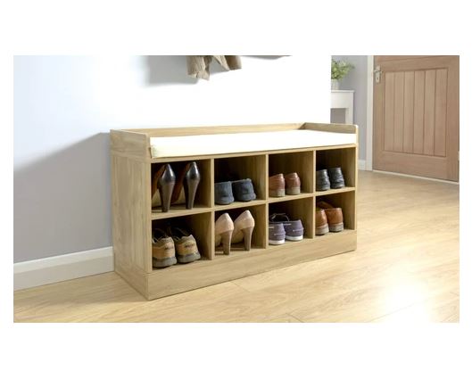 Kempton shoe bench oak