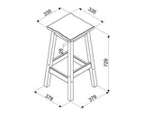 Live edge high breakfast stools (pair)