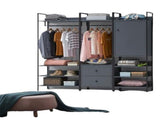 Zahra 3 Piece Bedroom Furniture Set Open Wardrobes