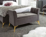 Pettine ottoman storage bench grey