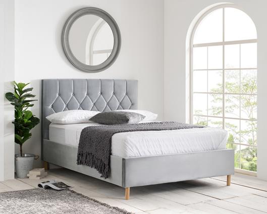 Loxley Small Double Ottoman Bed - Grey