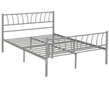 HARLOW 4'6" BED - SILVER