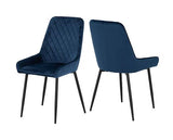 AVERY DINING CHAIR (X2 PER BOX) - SAPPHIRE BLUE VELVET