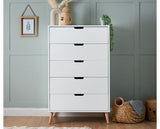 Maya Tall Boy - White with Natural