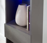 Galicia tall shelf unit with led grey