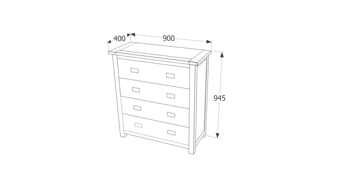 Boston 4 Drawer Chest