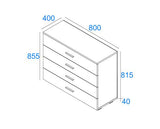 Lido 4 drawer chest of drawers