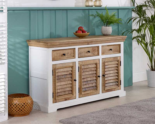 Alfie Wood Sideboard - 3 Drawer & 3 Doors