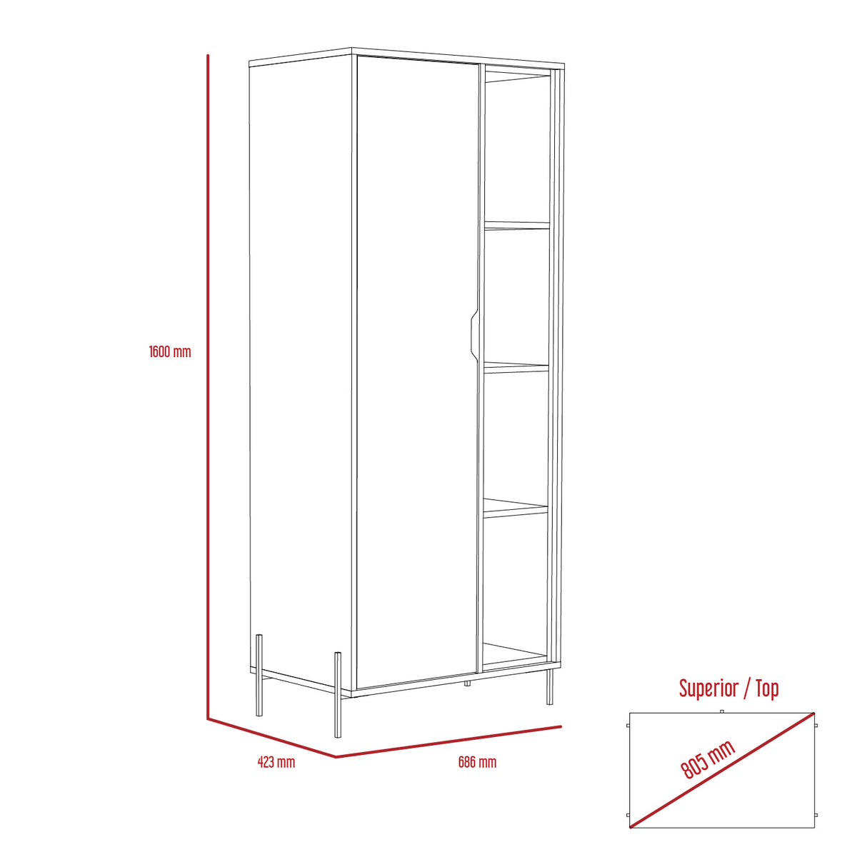 Dallas Bookcase Display Unit