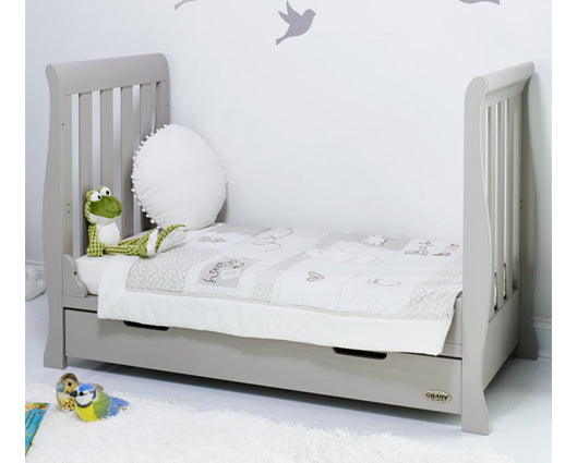 Stamford Mini Cot Bed + Moisture Mangment Mattress - Warm Grey