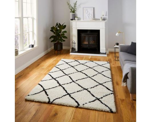 Scandi Berber G257 White/Black - 200 x 290