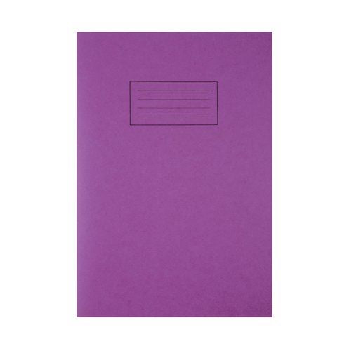 Silvine Exercise Book Tough Shell Feint Ruled With Margin A4 Purple (Pack of 25) EX140