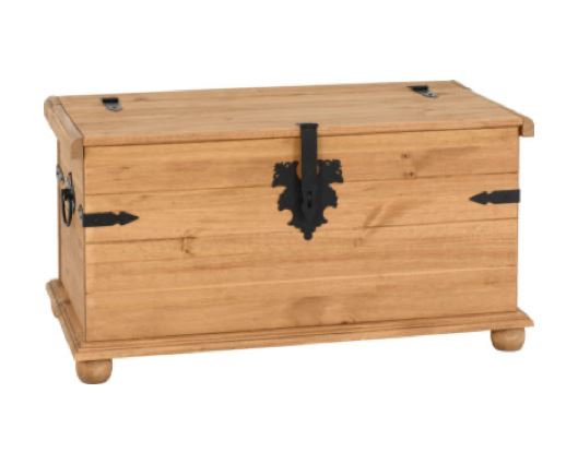 Corona Single Storage Chest - Distressed Waxed Pine