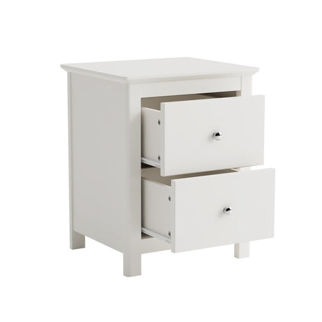 Nairn White 2 drawer bedside cabinet