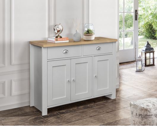 Highgate 3 Door 2 Drawer Sideboard-Grey