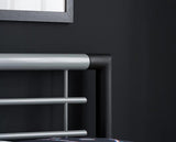 Faro Double Bed - Black & Silver