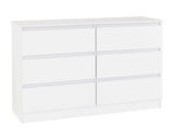 Malvern 6 Drawer Chest - White