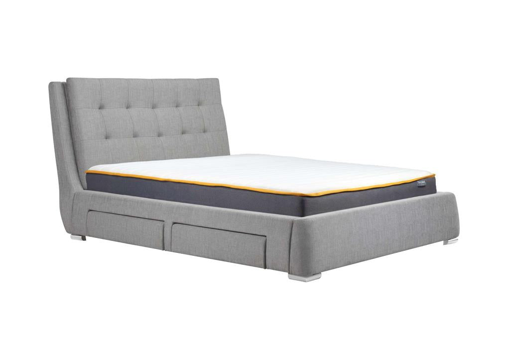 Mayfair King Bed with Drawers - Grey