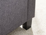 Verona ottoman bench charcoal grey fabric