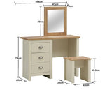 Lisbon Dressing Table 3 Drawer