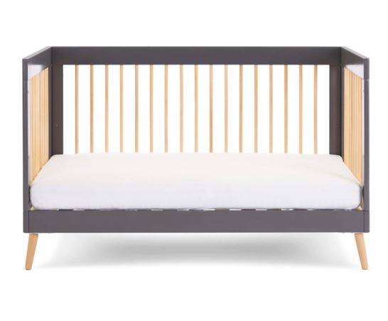 Maya Mini Cot Bed - Slate with Natural
