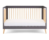Maya Mini Cot Bed - Slate with Natural