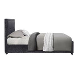 Hannover Small Double Bed - Black Crushed Velvet