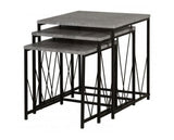 Athens Square Nest Of Tables - Concrete Effect/Black