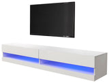 Galicia 180cm Wall TV Unit with LED White