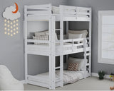 90CM TRESSA TRIPLE BUNK BED WHITE