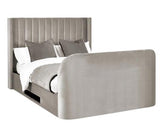 Clara Side Lift Ottoman TV Bed Light Grey - King