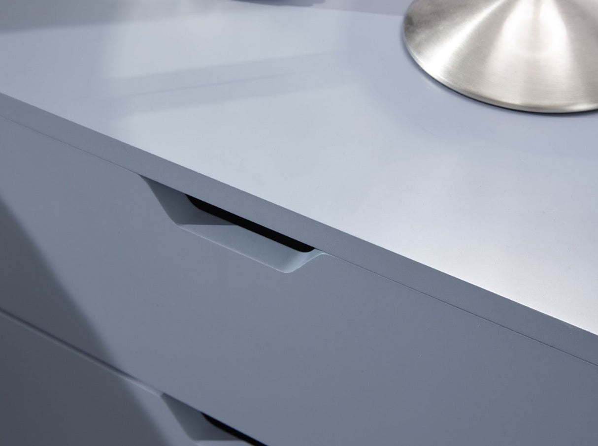 Nyborg pair of 2 drawer bedsides dark grey