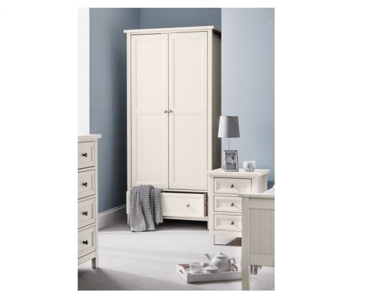 MAINE 2 DOOR COMBINATION WARDROBE - SURF WHITE