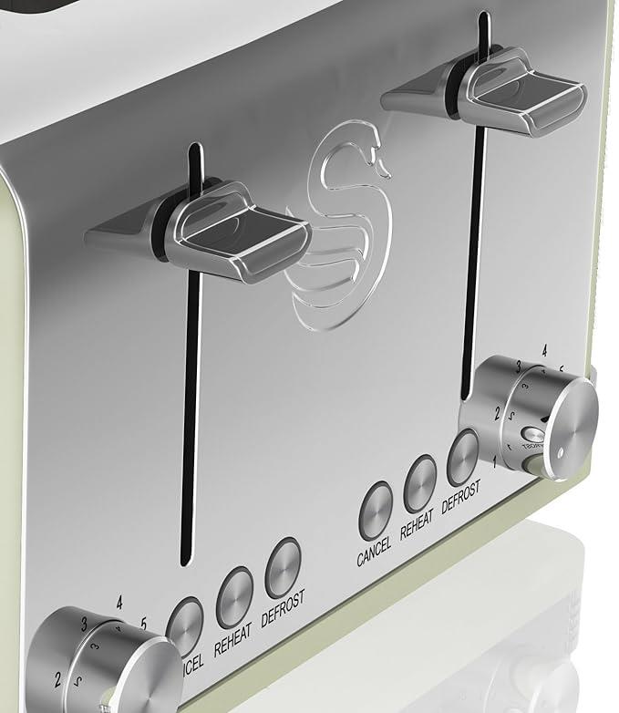 4 Slice Retro Green Toaster
