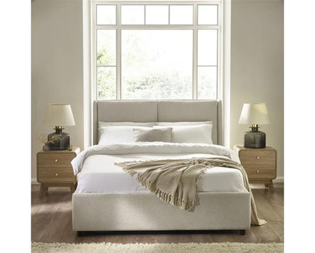 Maddock Ottoman Storage Double Bed - Beige