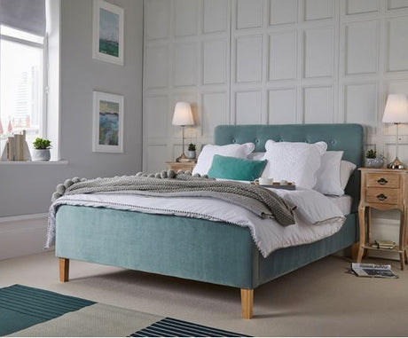 Pierre King Bed - Aqua