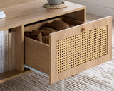 Croxley Rattan Coffee Table - Oak
