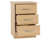 Nevada 3 Drawer Bedside - Sonoma Oak Effect
