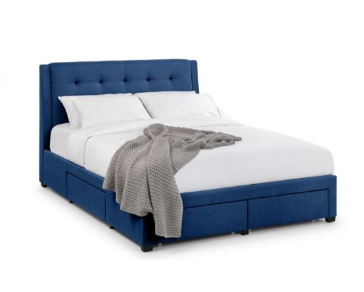 FULLERTON 4 DRAWER BED 150CM - BLUE