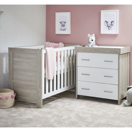 Nika Mini 3 Piece Room Set - Grey Wash & White