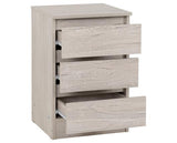 MALVERN 3 DRAWER BEDSIDE X2 - URBAN SNOW
