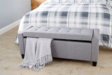 Verona ottoman bench grey fabric
