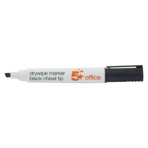 5 Star Office Drywipe Marker Xylene&#47;Toluene-free Chisel Tip 2-5mm Line Wallet Assorted (Pack of 4)