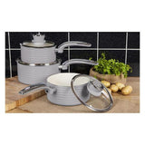 Swan Retro 3 Piece Saucepan Set