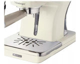 Ariete Manual Vintage Espresso Coffee Machine with Milk Frother - Cream