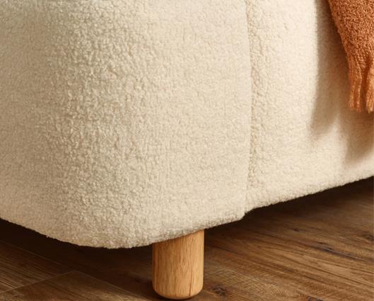 Oberon Boucle Bed Cream - Double