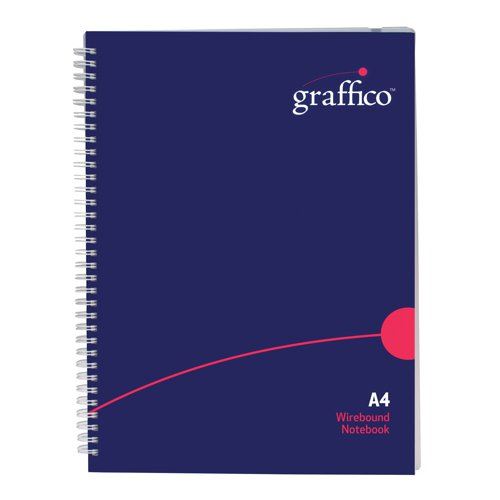 Graffico Hard Cover Wirebound Notebook 160 Pages A4 EN08810