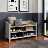 Corona Grey large shoe storage bench with storeage area,