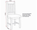 WINDSOR SLATTED DINING CHAIR (X2 PER BOX) - IVORY/OAT FABRIC