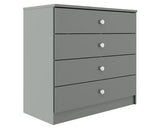 DENVER 2 DOOR WARDROBE BEDROOM SET - GREY GLOSS